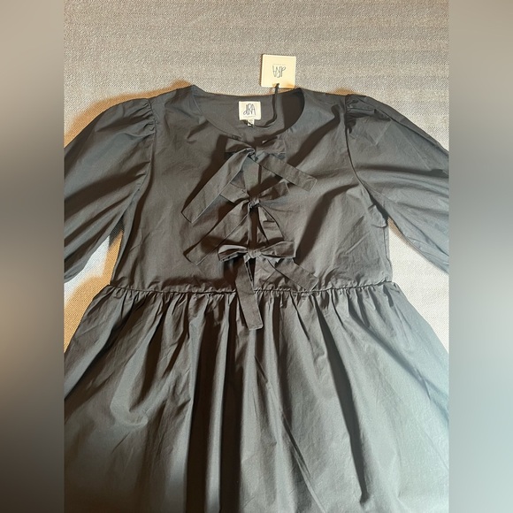 NWT dRA Los Angeles Puff Sleeve Babydoll Dress with Front Ties - Picture 7 of 12